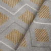 Wellness Fleece Geometrisch Rauten grau gelb weiß 1,5m Breite