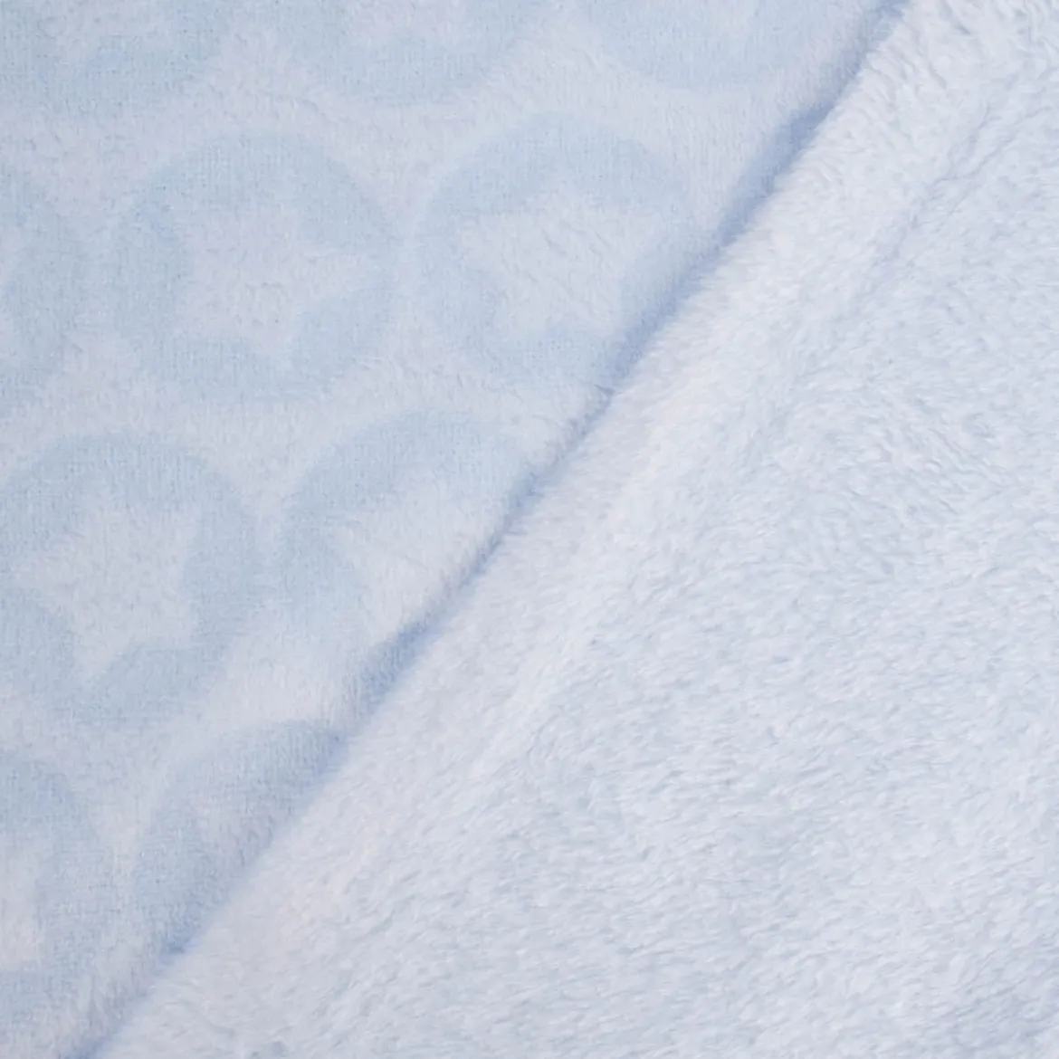 Wellness Fleece Relief Sterne einfarbig hellblau 1,5m Breite