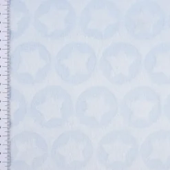 Wellness Fleece Relief Sterne einfarbig hellblau 1,5m Breite