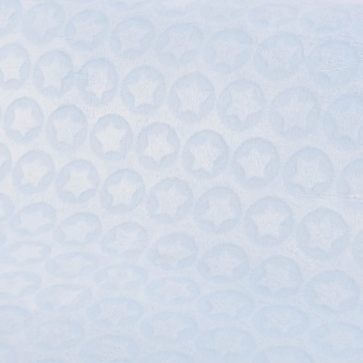 Wellness Fleece Relief Sterne einfarbig hellblau 1,5m Breite