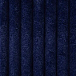 Wellness Fleecestoff Cordoptik breite Rippen einfarbig blau 1,5m Breite