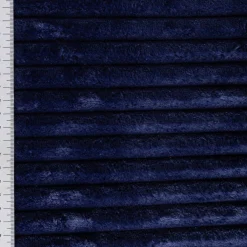 Wellness Fleecestoff Cordoptik breite Rippen einfarbig blau 1,5m Breite