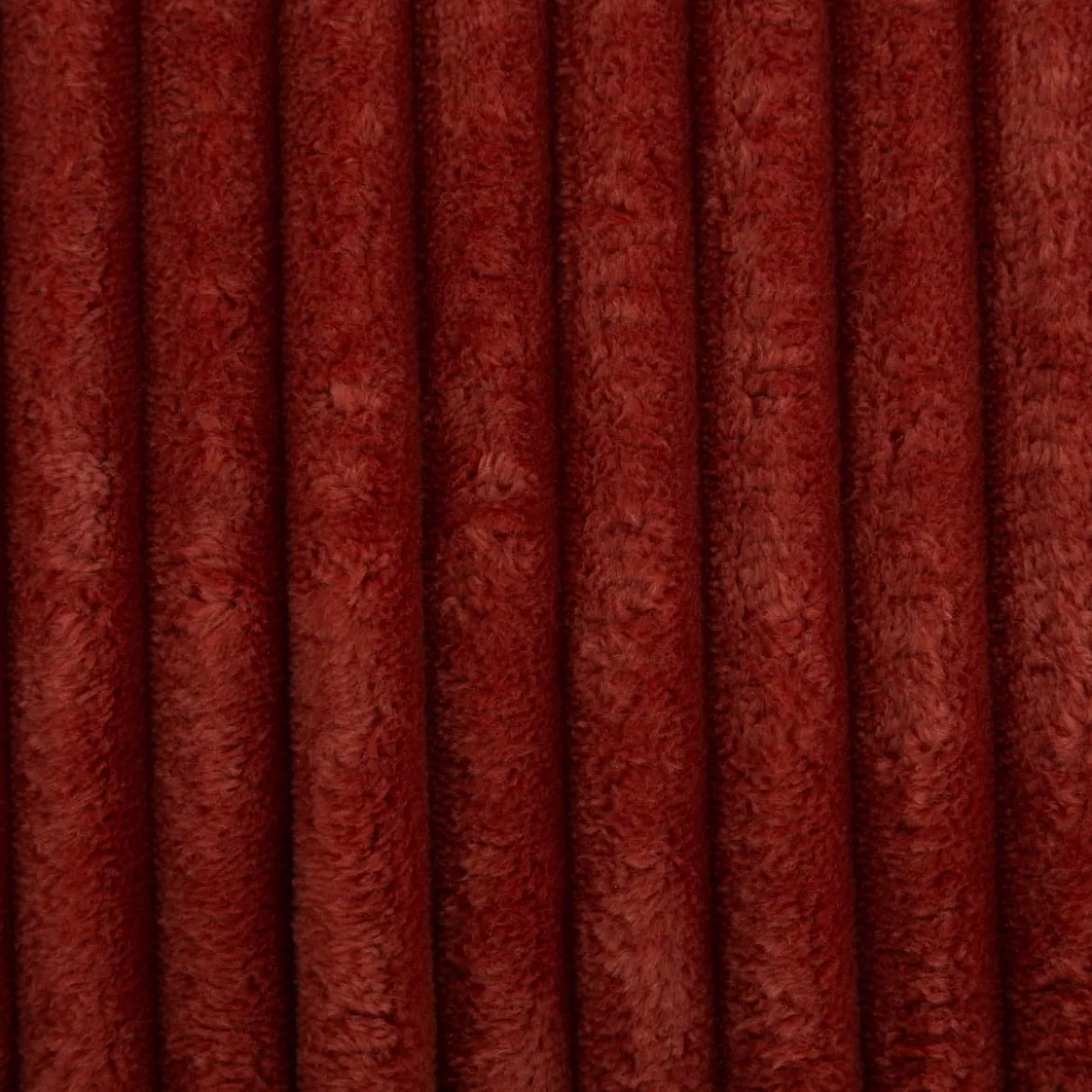 Wellness Fleecestoff Cordoptik breite Rippen einfarbig rot 1,5m Breite
