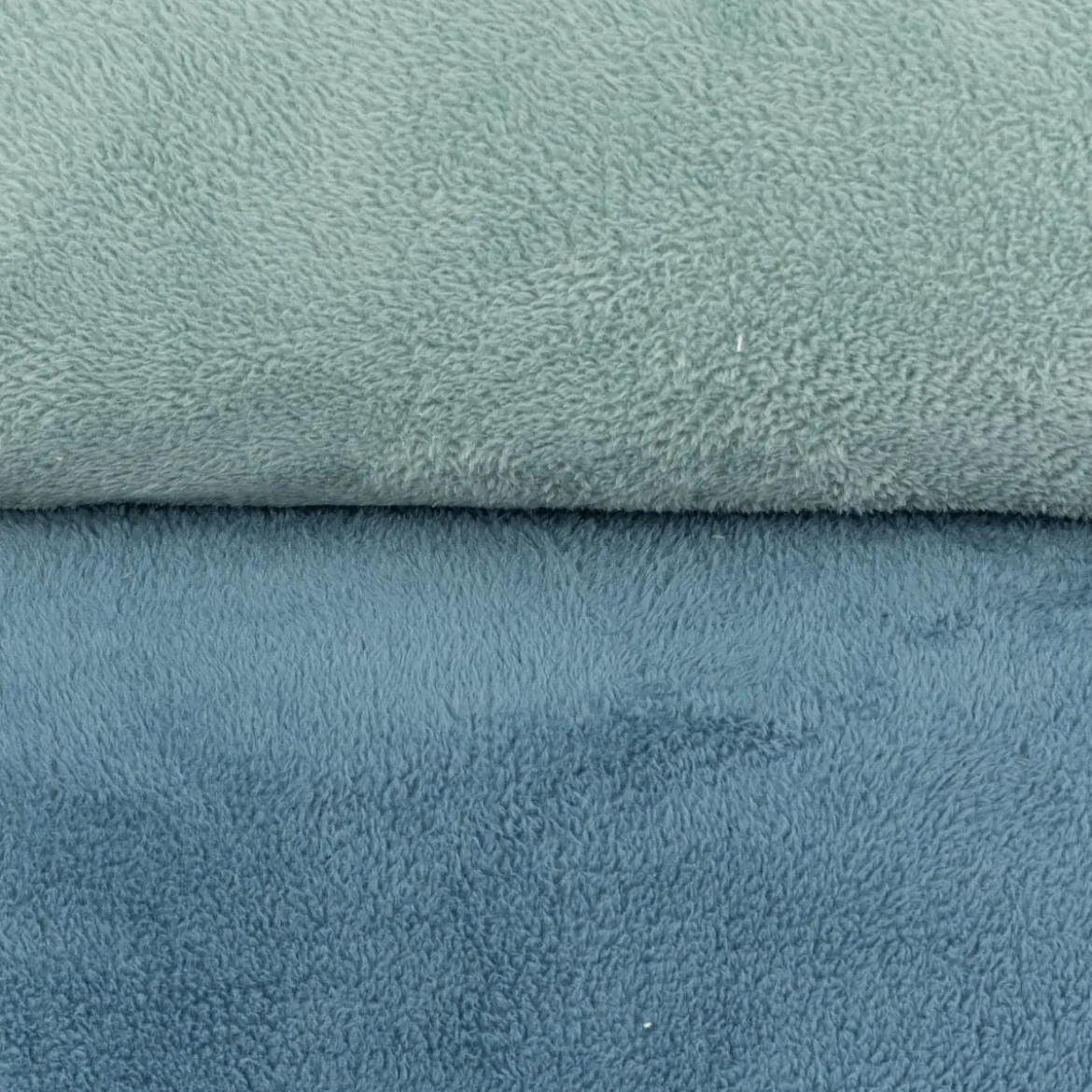 Wellness Fleece Stoff Doubleface einfarbig mintgrün 1,45m Breite