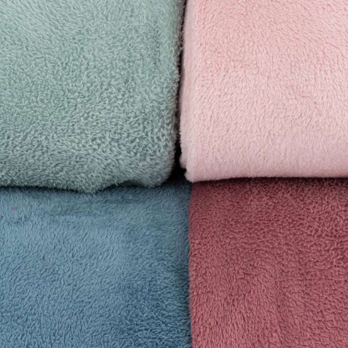 Wellness Fleece Stoff Doubleface einfarbig blush rosa 1,45m Breite