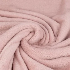 Wellness Fleece Stoff Doubleface einfarbig blush rosa 1,45m Breite