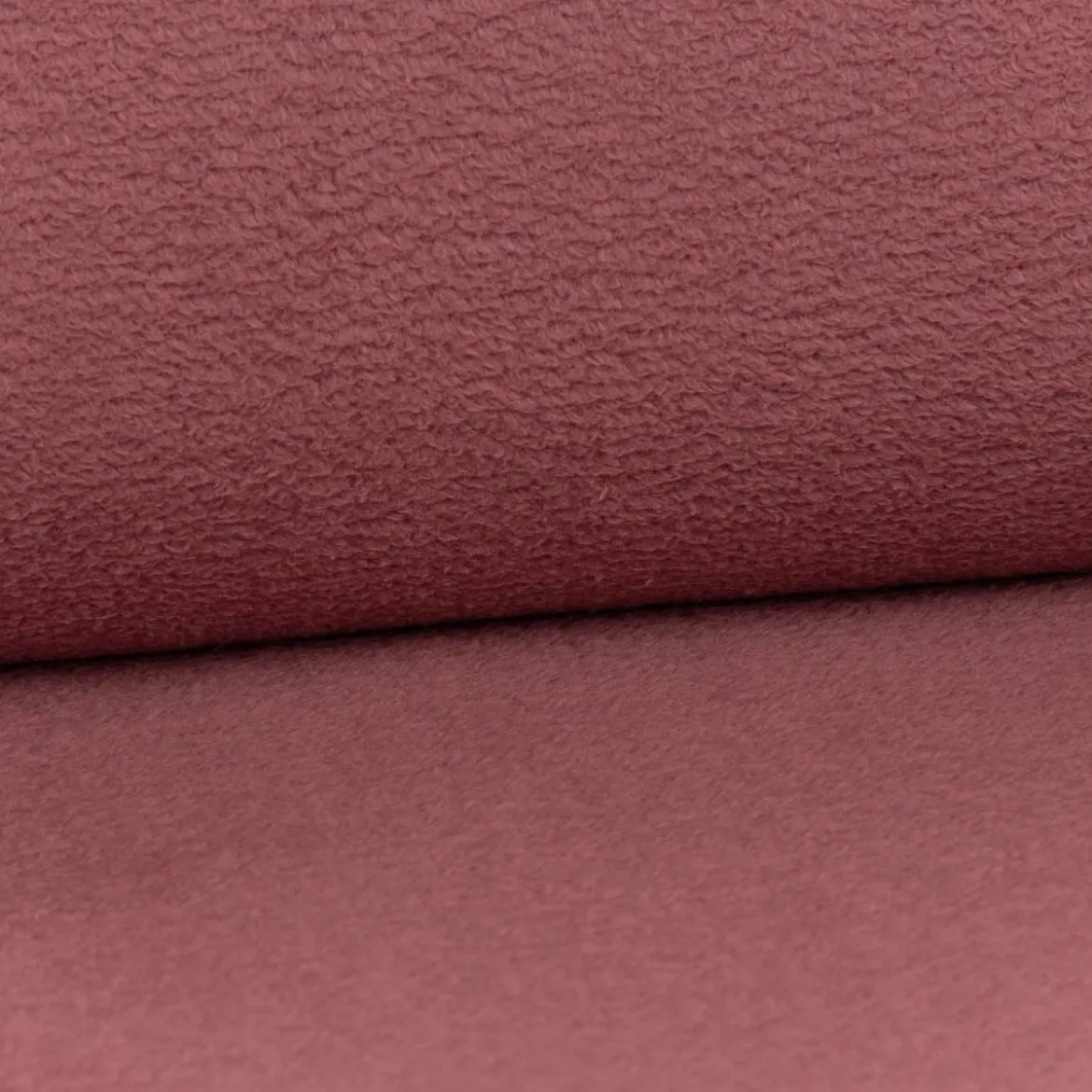 Wellness Fleece Stoff Doubleface einfarbig mauve 1,45m Breite