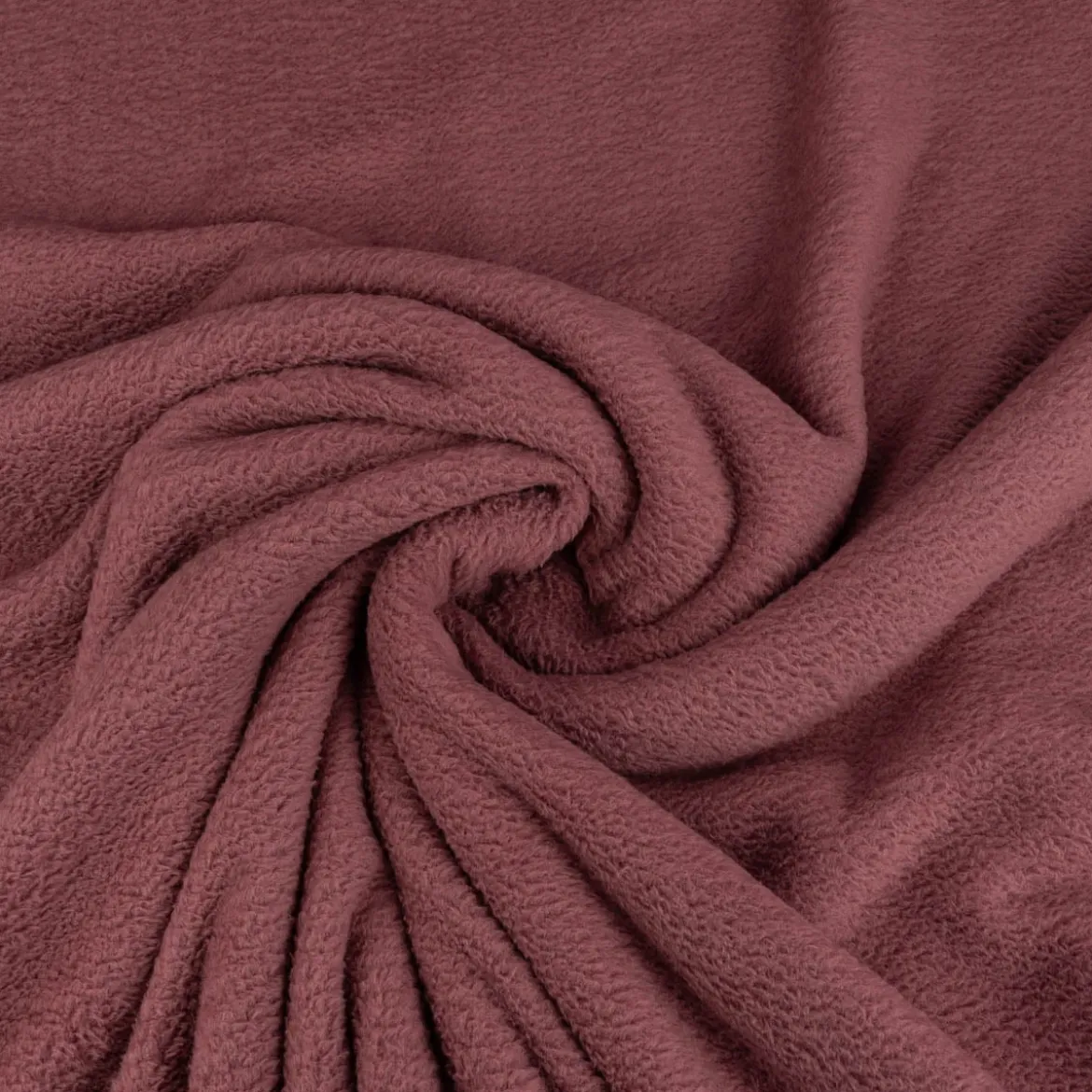 Wellness Fleece Stoff Doubleface einfarbig mauve 1,45m Breite