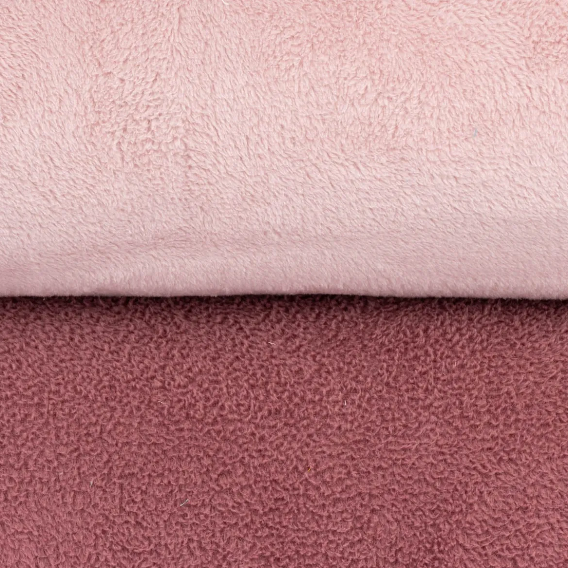 Wellness Fleece Stoff Doubleface einfarbig mauve 1,45m Breite