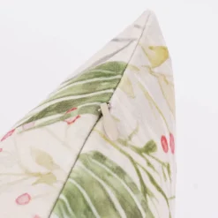 Wende Kissenhülle Blumenwiese Samtoptik cremeweiß bunt 30x50cm von Clayre & Eef