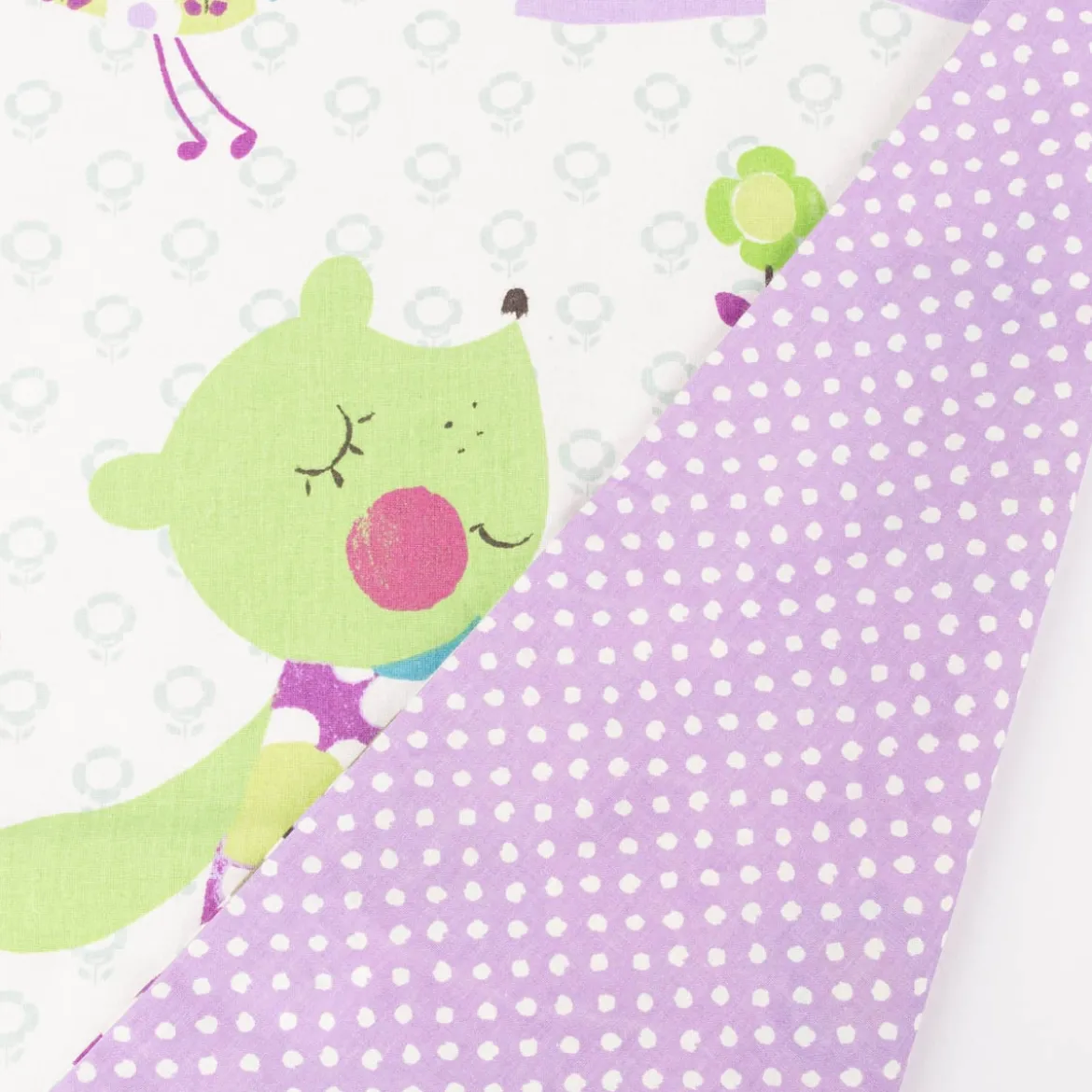 Wendekissenhülle für Kinder Amelie & Friends Dinky Dots lila 50x50cm