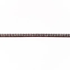 Wildleder Imitat Band dunkelbraun mit silber farbigen Glitzer Steinen Meterware Breite: 0,5cm