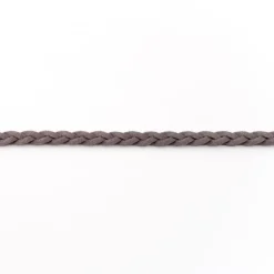 Wildleder Imitat Band geflochten dunkelgrau Meterware Breite: 0,5cm