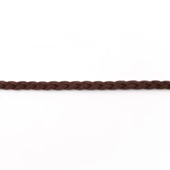 Wildleder Imitat Band geflochten dunkelbraun Meterware Breite: 0,5cm