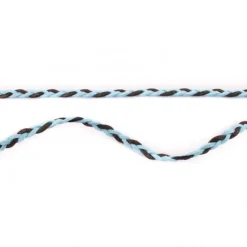 Wildleder Imitat Band geflochten türkis schwarz Glitzer Meterware Breite: 0,5cm