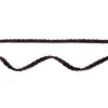 Wildleder Imitat Band geflochten schwarz Glitzer Meterware Breite: 0,5cm