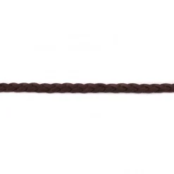 Wildleder Imitat Band geflochten dunkelbraun Meterware Breite: 1cm