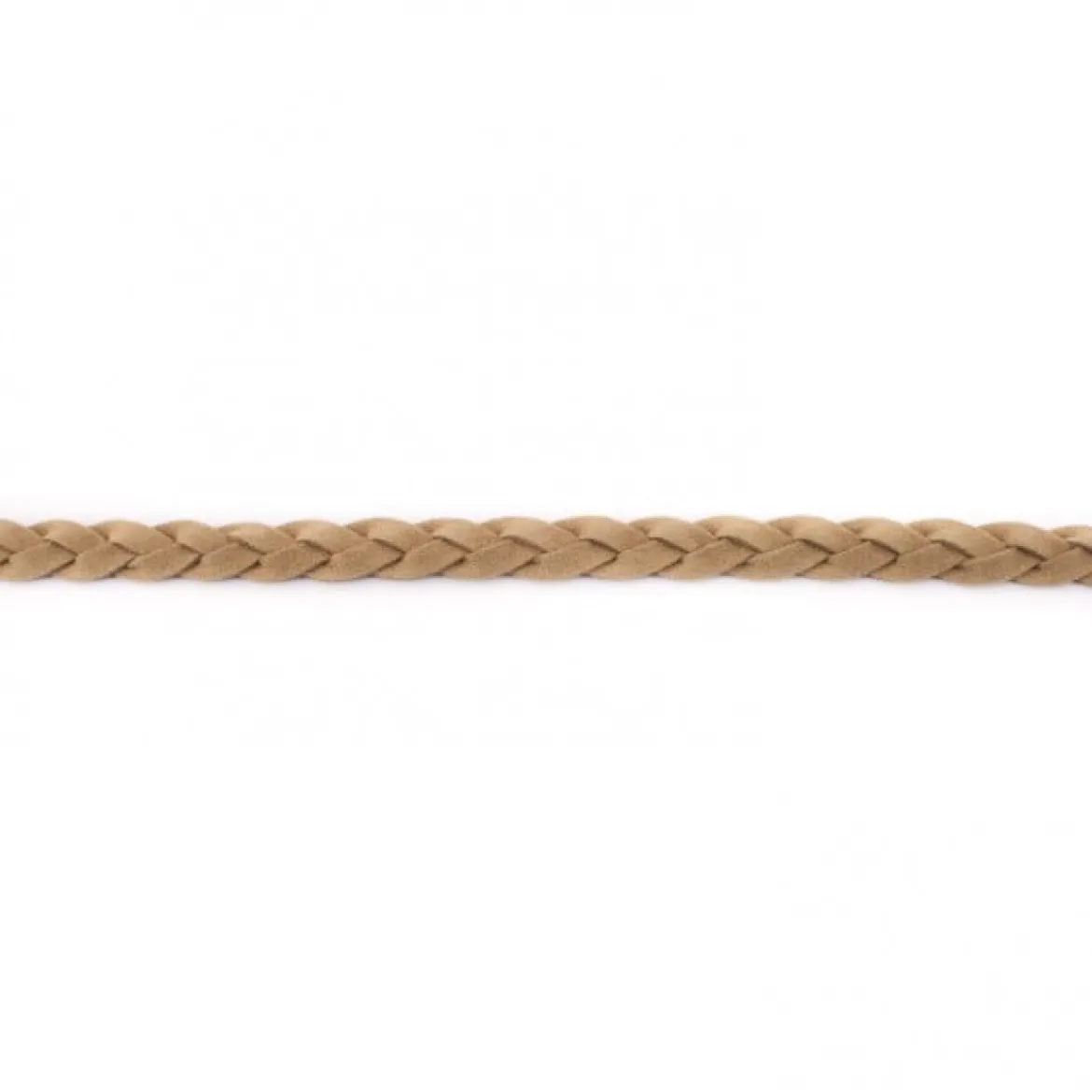Wildleder Imitat Band geflochten sand braun Meterware Breite: 1cm