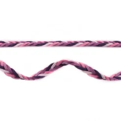 Wildleder Imitat Band geflochten bunt lila Meterware Breite: 0,8cm