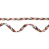 Wildleder Imitat Band geflochten bunt lila blau grün orange schwarz Meterware Breite: 0,8cm
