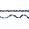 Wildleder Imitat Band geflochten bunt blau grau Meterware Breite: 0,8cm