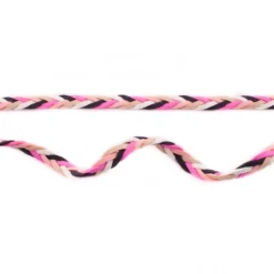 Wildleder Imitat Band geflochten bunt pink schwarz weiß braun Meterware Breite: 0,8cm