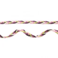 Wildleder Imitat Band geflochten bunt rosa lila grün weiß schwarz Meterware Breite: 0,8cm