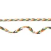 Wildleder Imitat Band geflochten bunt orange grün grau weiß Meterware Breite: 0,8cm