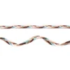 Wildleder Imitat Band geflochten bunt braun weiß türkis Meterware Breite: 0,8cm