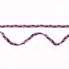 Wildleder Imitat Band geflochten lila schwarz Glitzer Meterware Breite: 0,5cm