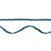 Wildleder Imitat Band geflochten blau schwarz Glitzer Meterware Breite: 0,5cm