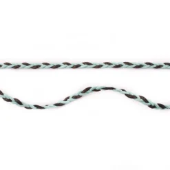 Wildleder Imitat Band geflochten mint schwarz Glitzer Meterware Breite: 0,5cm