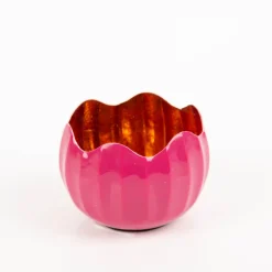 Windlicht Holi Neon-Pink Kupfer aus Metall 10x8cm von Werner Voss