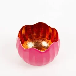 Windlicht Holi Neon-Pink Kupfer aus Metall 10x8cm von Werner Voss
