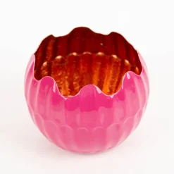 Windlicht Holi Neon-Pink Kupfer aus Metall 15x12cm von Werner Voss