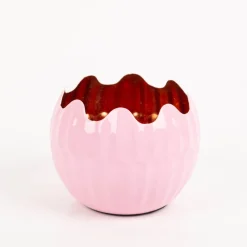 Windlicht Holi Rosa Kupfer aus Metall 15x12cm von Werner Voss