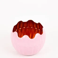 Windlicht Holi Rosa Kupfer aus Metall 15x12cm von Werner Voss