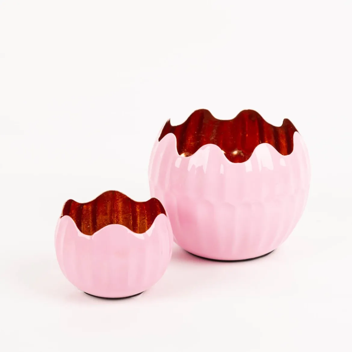 Windlicht Holi Rosa Kupfer aus Metall 15x12cm von Werner Voss