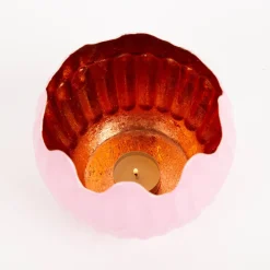 Windlicht Holi Rosa Kupfer aus Metall 15x12cm von Werner Voss