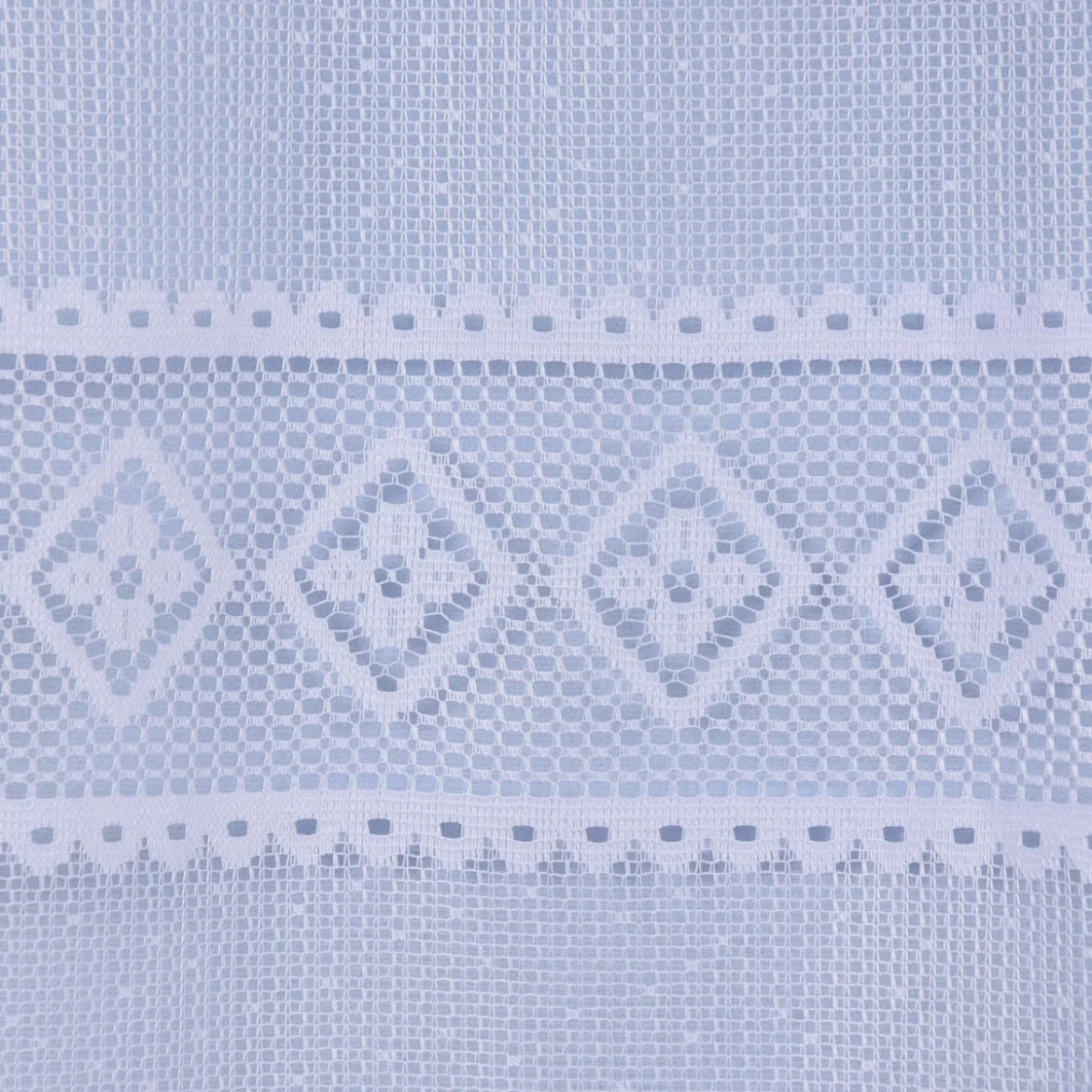 Wirk-Stores Wirk-Sockelstores Gardinenstoff Wirkware transparent Blumen weiß 270cm Höhe