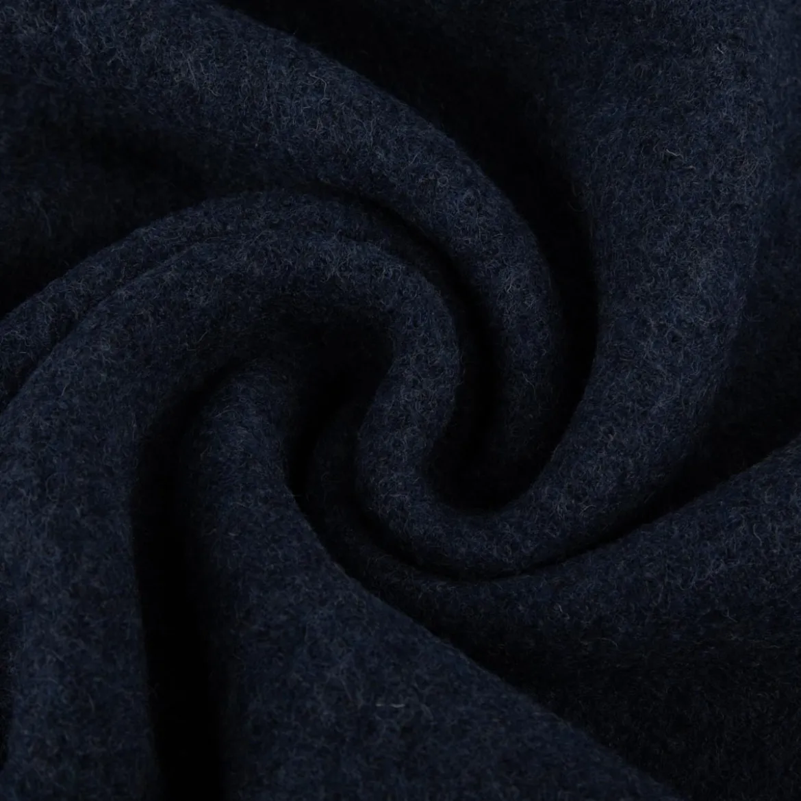 Wollstoff Walkloden aus reiner Schurwolle 410g/qm uni indigo-blau 140cm Stoffbreite