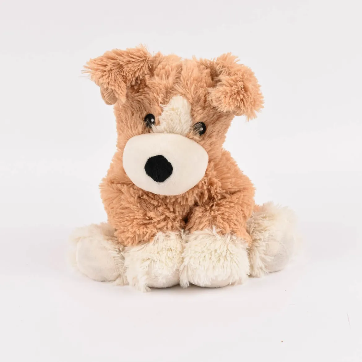 Wärmestofftier unser Welpe beige weiß 100% Hirse-Lavendelfüllung von Warmies®
