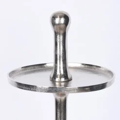 XL Etagere Metall Strukturoberfläche 4stufig vernickelt Höhe 137cm