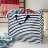 XXL Aufbewahrungstasche Nautical Stripes 55x48x28cm – aus recyceltem Material