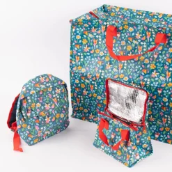 XXL Shopper Feengarten aus recyceltem Material blau bunt 55x48x28cm
