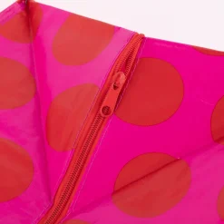 XXL Shopper Punkte aus recyceltem Material pink rot 55x48x28cm
