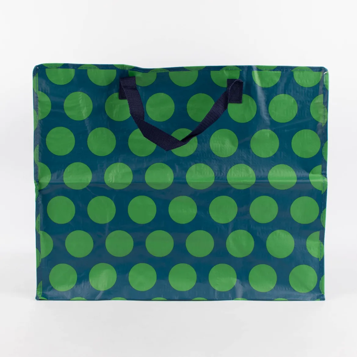XXL Shopper Punkte aus recyceltem Material blau grün 55x48x28cm
