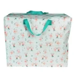 XXL Tasche Tanzmaus aus recyceltem Material blau orange 55x48x28cm
