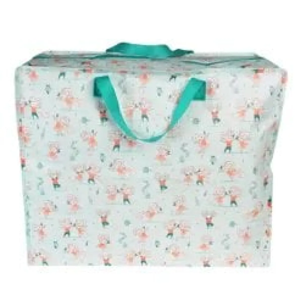 XXL Tasche Tanzmaus aus recyceltem Material blau orange 55x48x28cm