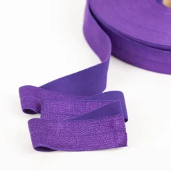 YKK elastisches Falzband / Falzgummi 20mm blaulila Meterware